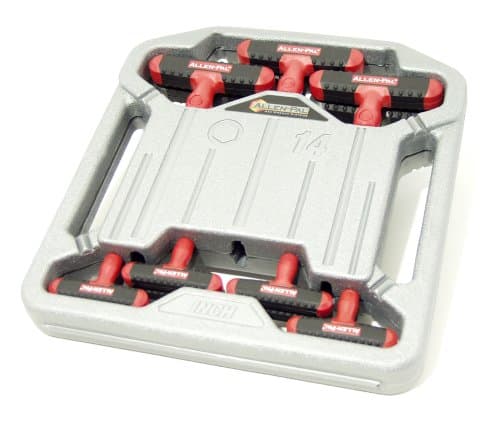 Allen-Pal 15242 14 Piece T-Handle Hex Key Set with 7 Key 1/8-Inch to 3/8-Inch Assortment, 7 Key 3-Millimeter to 10-Millimeter Assortment, and Heavy Duty Case