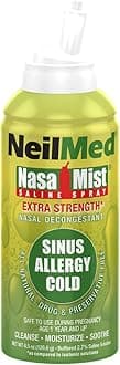 NasaMist Hypertonic Extra Strength Saline Spray,Green 4.5 fl oz (Pack of 1)