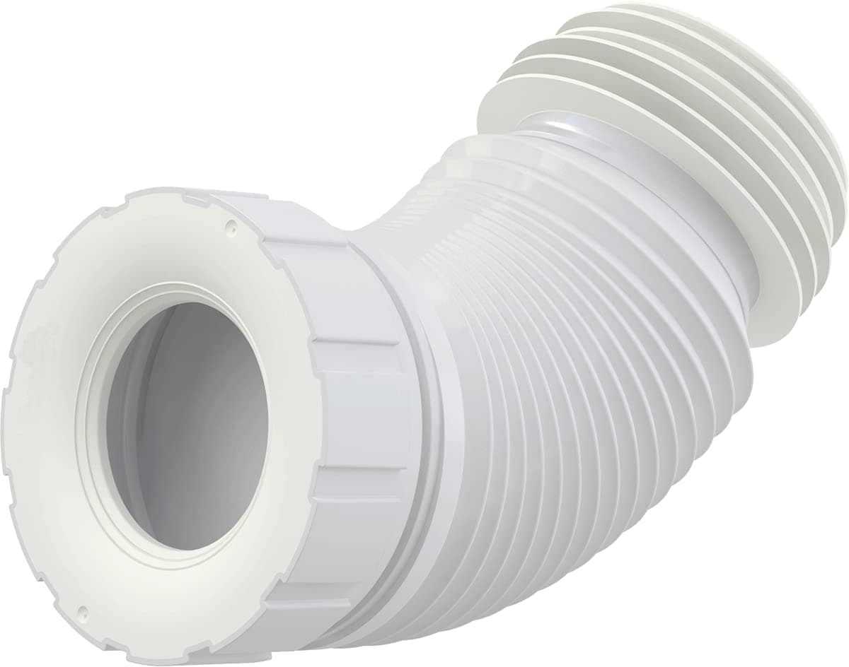 Pan Connector - Ex Short - Universal WC Flexi - Fits Pipe 102-122mm, WC 70-110mm
