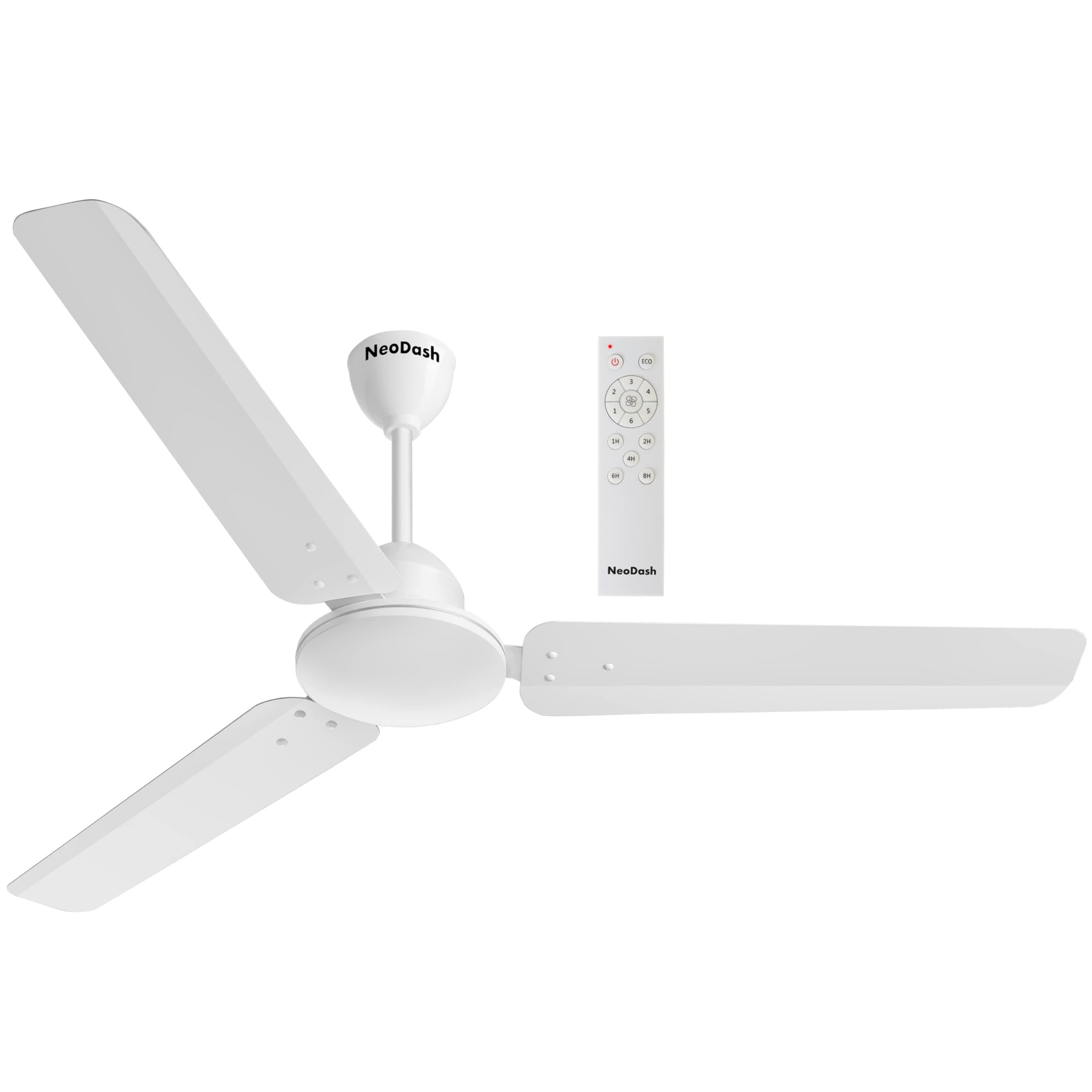 EXA 1200mm 5 Star BLDC Ceiling Fan with RF Remote Control | Upto 60% Energy Saving, Anti Rust, 100% Copper Winding, High Speed, 7 Speed Settings (White)