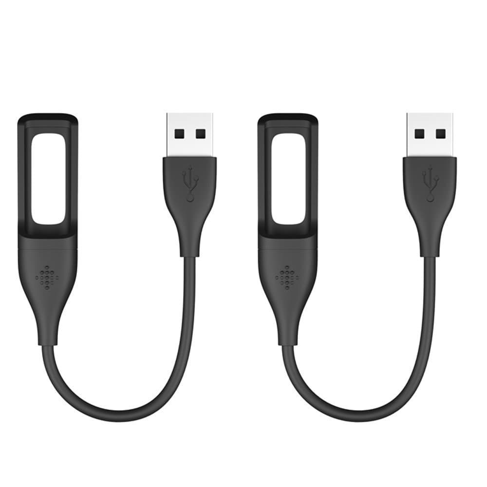 Necano Fitbit Flex Charger Replacement USB Charger Cable for Fitbit Flex Band Wireless Activity Bracelet ( 20cm, 2 Pack, Black)