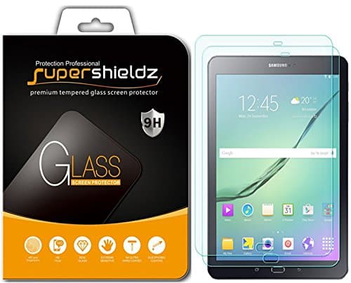 Supershieldz(2 Pack) for Samsung Galaxy Tab S2 (9.7 inch) Screen Protector, (Tempered Glass) Anti Scratch, Bubble Free