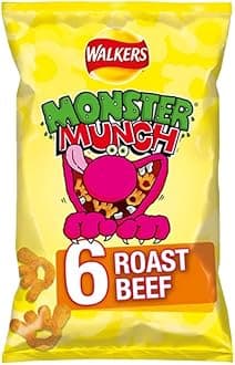VSTARChips Crisps Bags Collections - Deliciously light & Crispy Chips Bags (Monster Munch Roast Beef (6x 25g), 2 Packs), 1