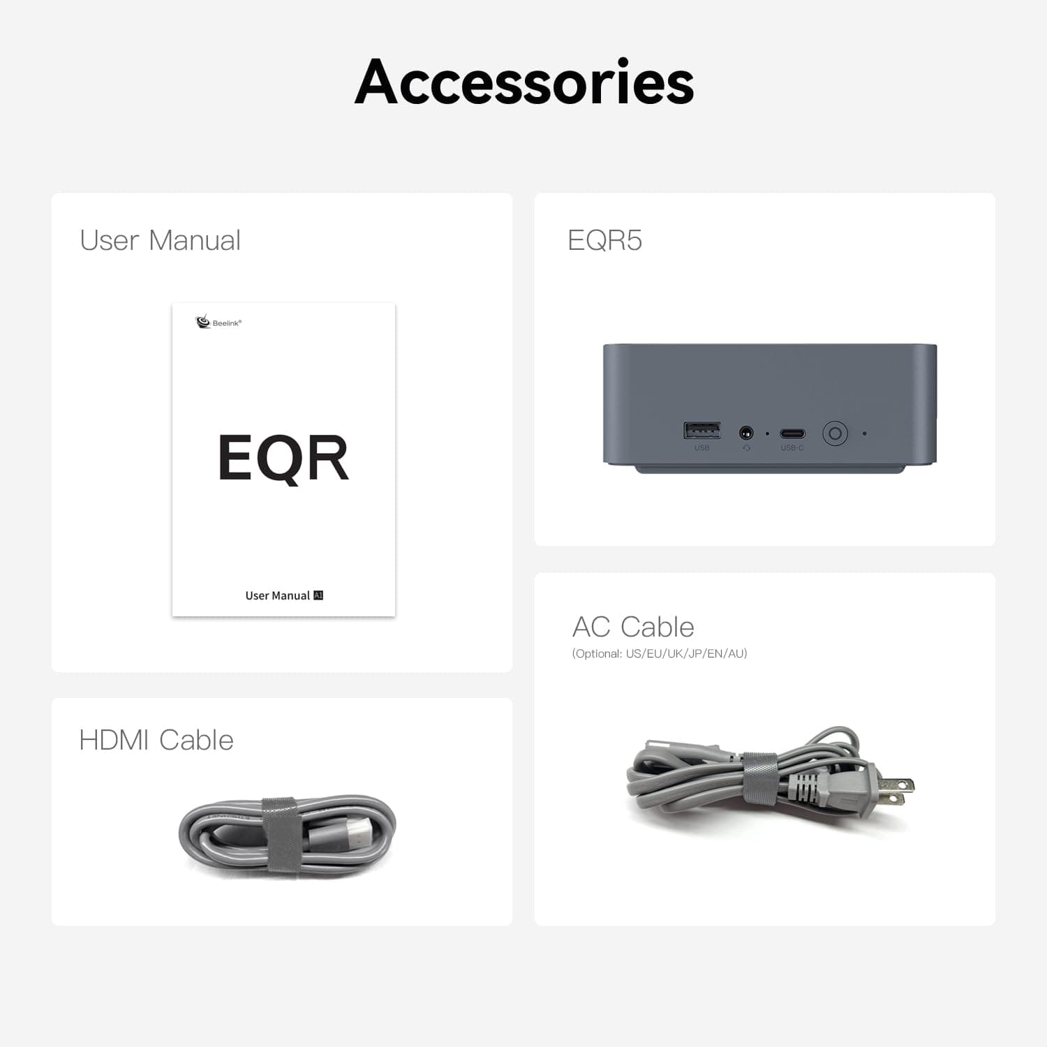 Beelink Mini PC EQR5 5500U AMD Ryzen 5 Processor(6C/12T, up to 4.0GHz), Micro Computer 16GB DDR4 500GB SSD Built-in PSU, Mini Computers Dual HDMI/4K 60Hz/WiFi6/BT5.2 Home/Office/HTPC