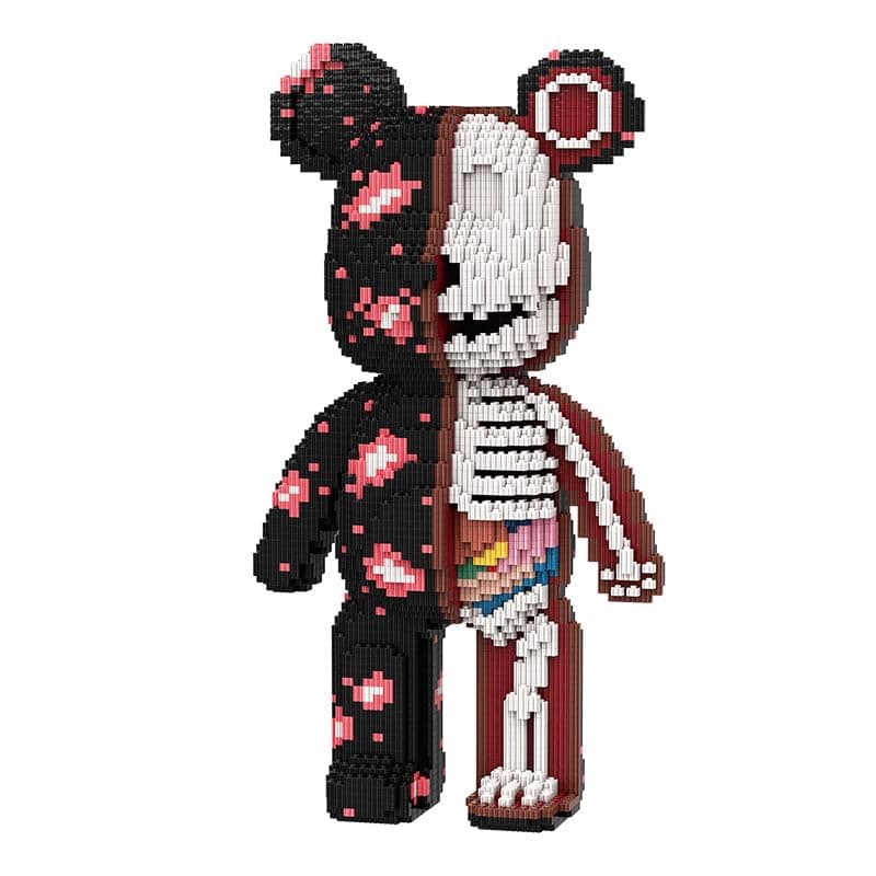 Animal Graffiti Skeleton Bear Micro Building Blocks Set（7220PCS）, Gift for Adults and Kids