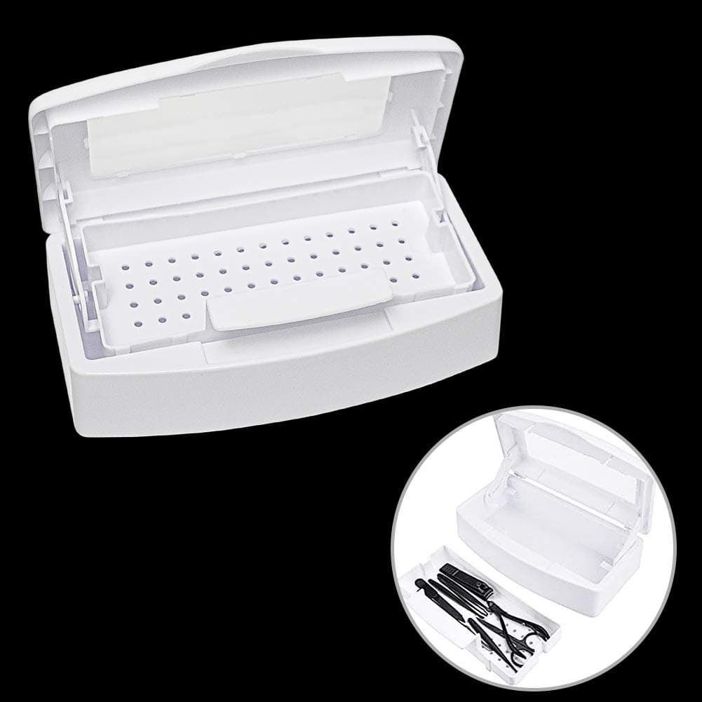 Vcedas Nail Art Tool Clean Tray Plastic Box Easy Cleaner for Cutter Manicure Tools Set