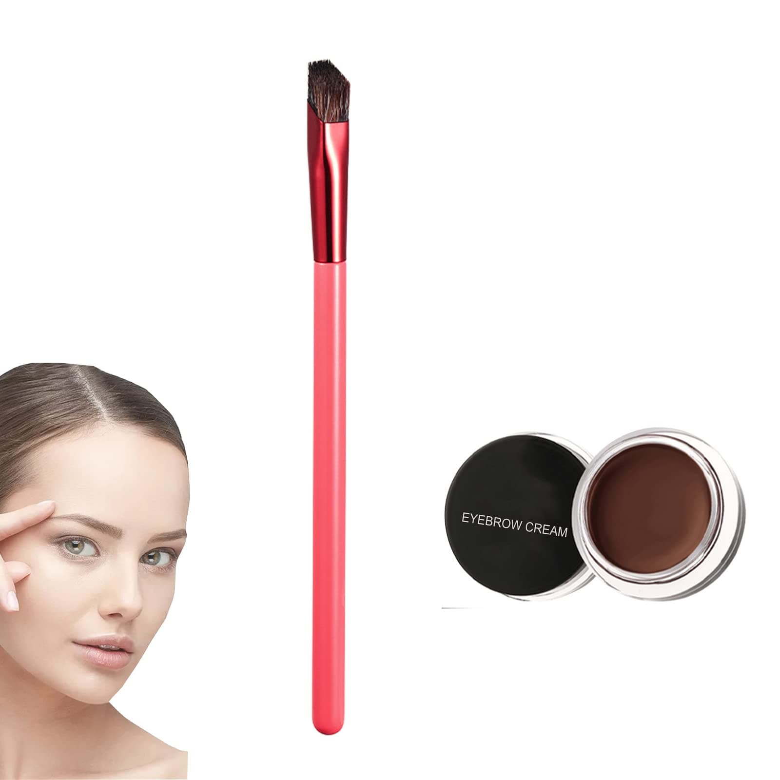 Madbrow Brush, Mad Brow Brush, Multi Function Eyebrow Brush, Multifunction Ultra-Thin Angled Realistic Eyebrow Brush, 4d Eyebrow Stamp Brush, Eyebrow Brush and Cream