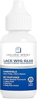 Lace Wig Glue - Waterproof & Invisible Bonding Adhesive, 1.3 oz (38ml) Strong Hold for Front Lace Wigs, Long-Lasting & Sweatproof Formula