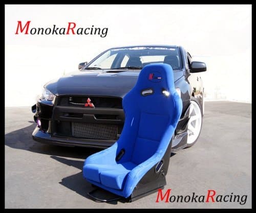 Brand New Blue Clothing MonokaRacing MR Spec-E Pro Model Auto Sport Car Light Weight Black FPR Shell Bucket Sliding JDM Style Racing Seat With Gradient Cushion (Large Model)