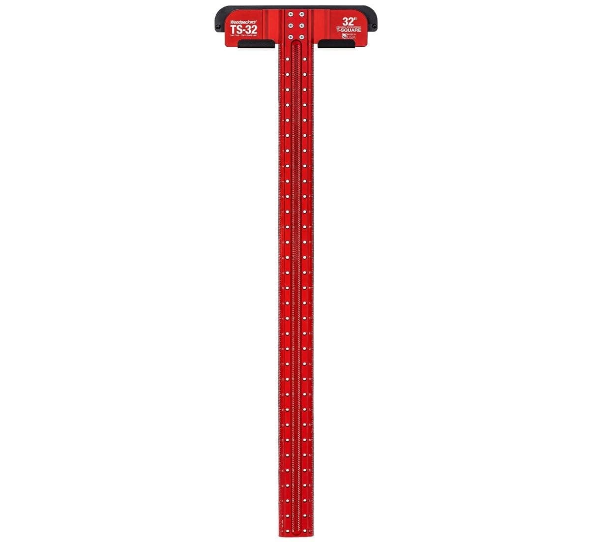 T Square, 32 Inch, Precision Woodworking T-Square Ruler, Built-in Edge Support, Scribing & Shelf Pin Guides, Rack-It Mount, Made in USA