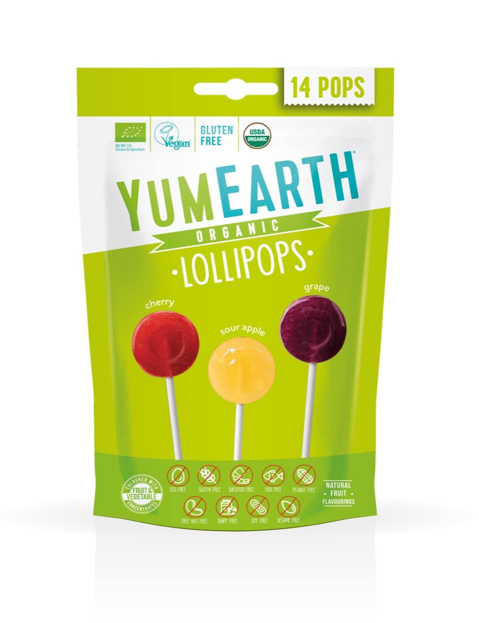Organic Sour Pops - 14 Pack
