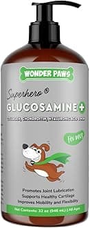 Premium Liquid Glucosamine for Dogs Strength Joint Support, Flexibility, Cartilage & Mobility - Hip and Joint Supplement with Chondroitin, MSM, Collagen & Hyaluronic Acid (32 Oz)