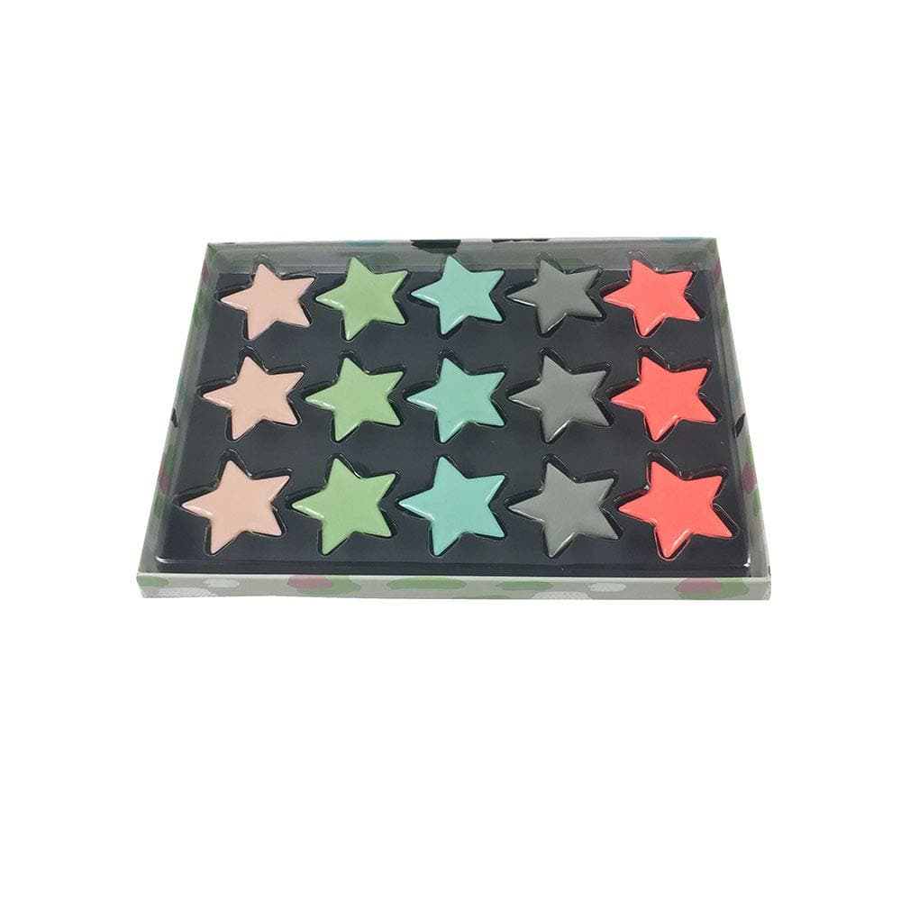 Refrigerator Magnet Star Presentation Poly Resin Surface Whiteboard Magnetic Button 15pcs