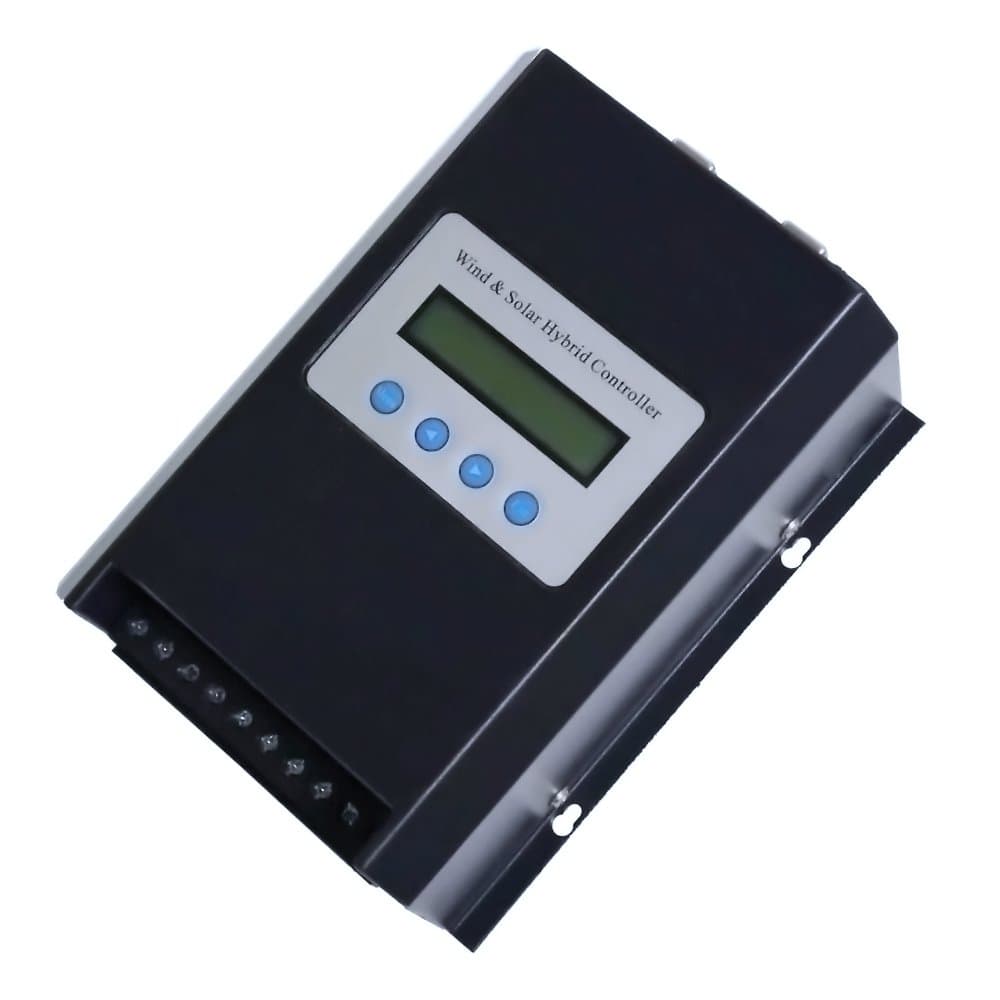 NEW 600W 24V 35A Wind & Solar Hybrid Charge Controller For Solar Panel & Wind Turbine, 400W Wind 200W Solar, RS232 PC Smart Control, LCD Display, CE (Black)