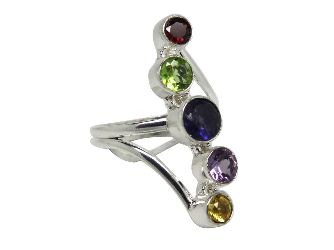 Reiki Jewels 925 Silver Chakra Ring.