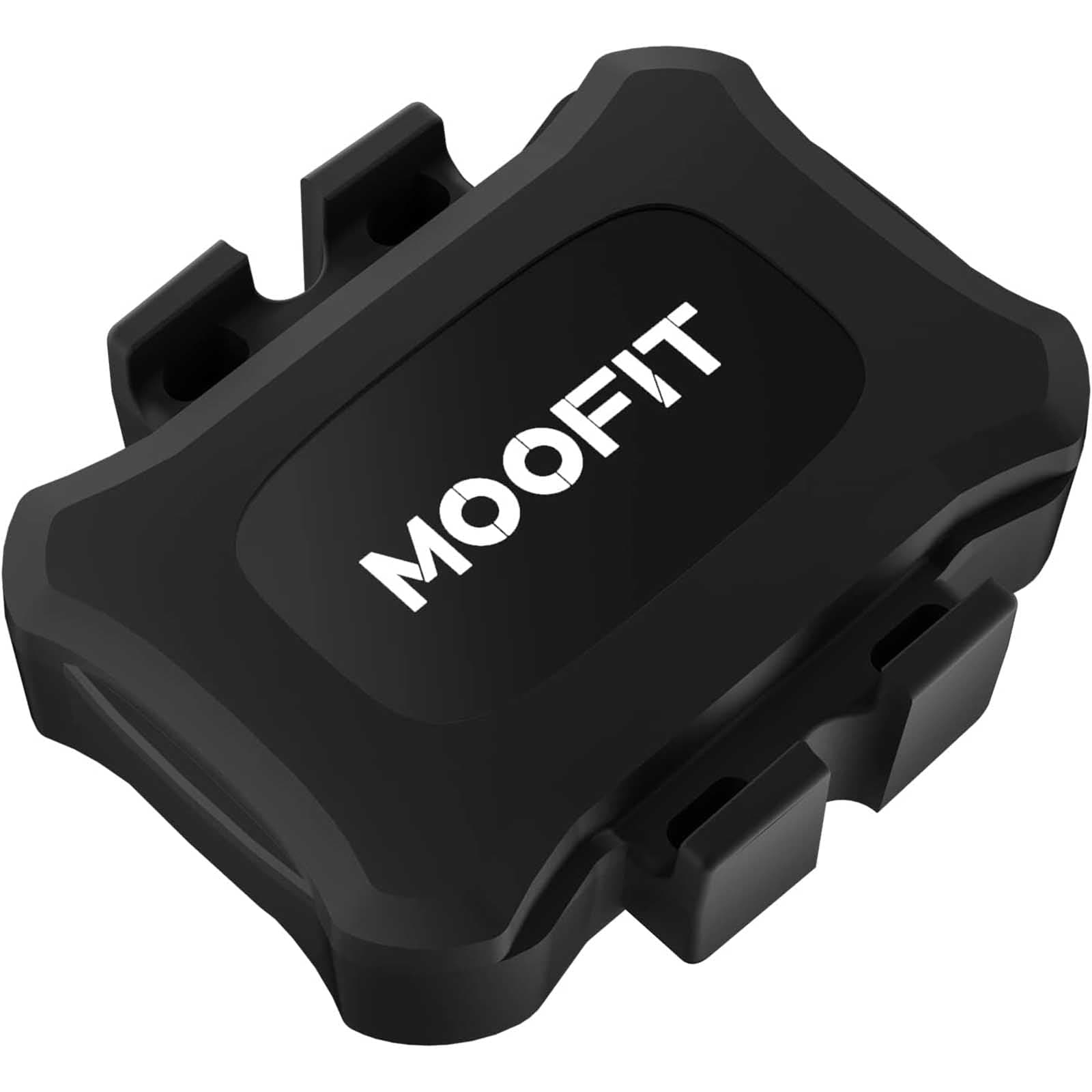 MOOFIT Speed/Cadence Sensor, ANT+ Bluetooth Cycling Cadence Sensor, Wireless RPM Sensor for Bicycle or Spin Bike, IP67 Speed and Cadence Sensor Compatible with Wahoo, Zwift, Rouvy, Peloton, Black