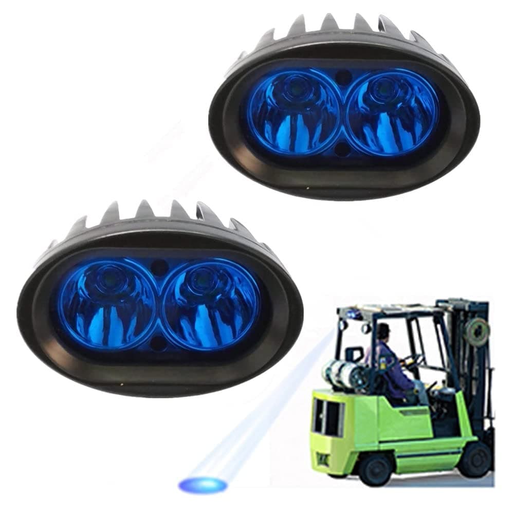 1pcs oval shape 4inch led work light 20W blue beam - spot beam 30 degree for off road truck tractor suv boat 4x4 pick-up forklift warn emergency motorcycle driving fog light 10-80v dc (Blue)