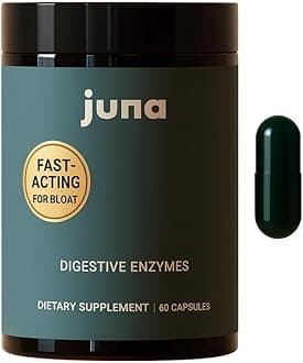 Juna Digestive Enzymes + Probiotic — 3-in-1 Daily Gut Support for Bloat Relief, Smooth Digestion & Microbiome Balance | 15 Enzymes, 5 Probiotics, 8 Botanicals | Vegan, 3rd-Party Tested | 60 Capsules