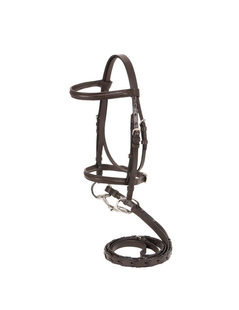 Tough 1 Mini Raised Snaffle Bridle with Reins BRN
