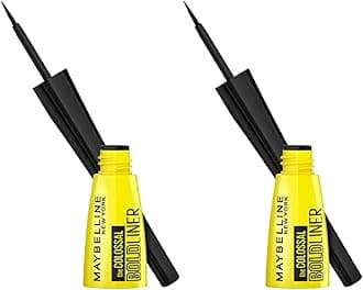 New York Eyeliner, Smudge-proof and waterproof, Long-lasting, Liquid Colossal Bold Liner, Black, 3g (Pack of 2) Matte Finish