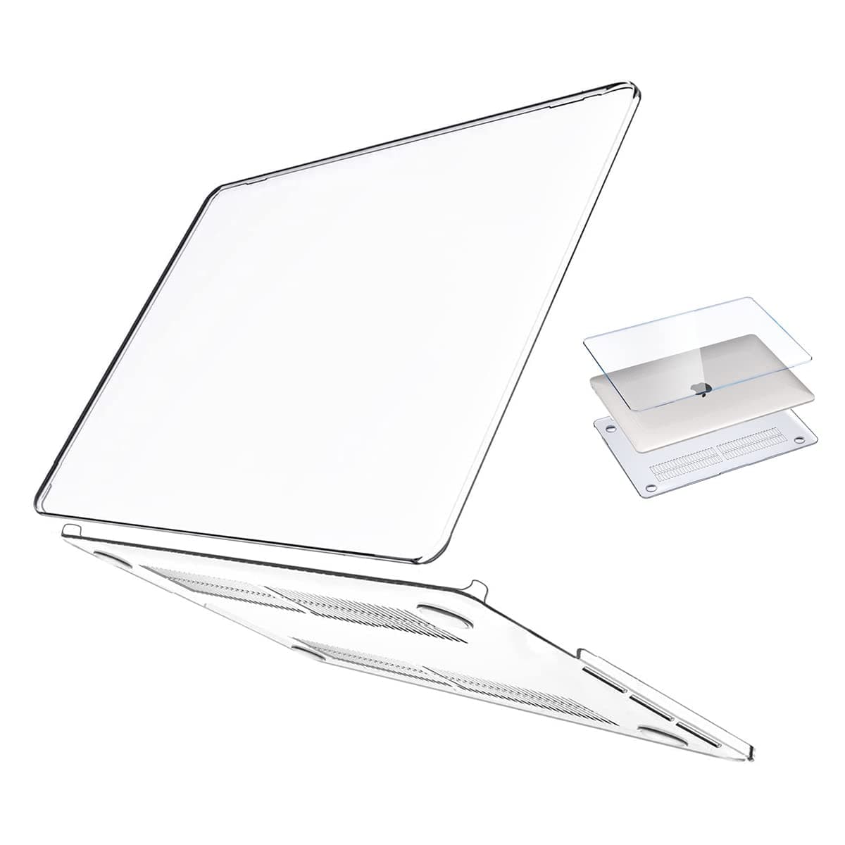 - Saco MacBook Case Cover Compatible with MacBook Pro 16 inch 2020 2019 Release A2141 with Touch Bar Touch ID, Protective Plastic Hard Shell Case - Crystel Clear