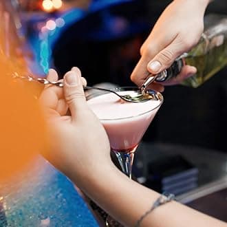 Briout Bar Spoon Cocktail Mixing Stirrers for Drink, Stainless Steel 12 Inches Long Handle, Black 2 Pieces