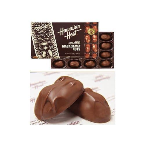 Hawaiian Host Chocolate Covered MACADAMIA NUTS BOX NET WT 8 OZ (226 g)