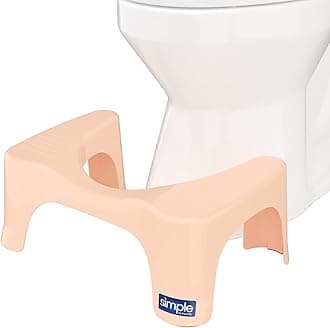 Squatty Potty Simple Bathroom Toilet Stool, Peach 7", Ergonomic Stool – Posture-Enhancing Bathroom Footrest for Improved Digestion & Constipation Relief