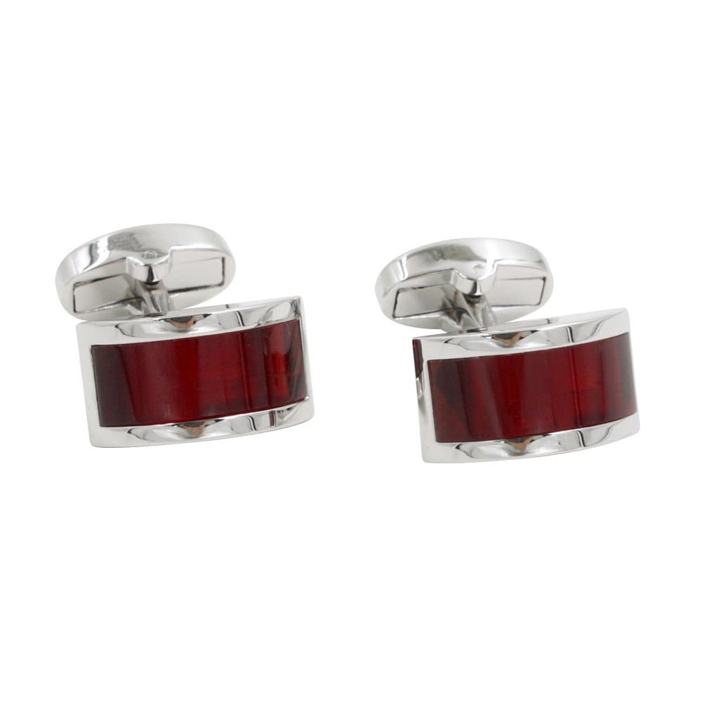 Ruby Stone Red Cufflinks | Wedding Anniversary | Cuff Links Gift for Men | 40th Ruby Anniversary Husband Present