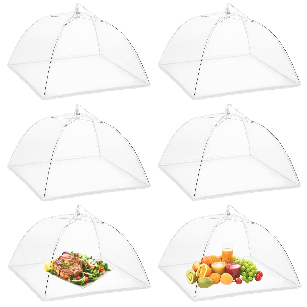 6 Pack Food Serving Tents 17 Inch