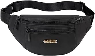 Fanny Packs for Men Women, Fashion Waterproof Waist Packs for Travel Walking Running Cycling Black