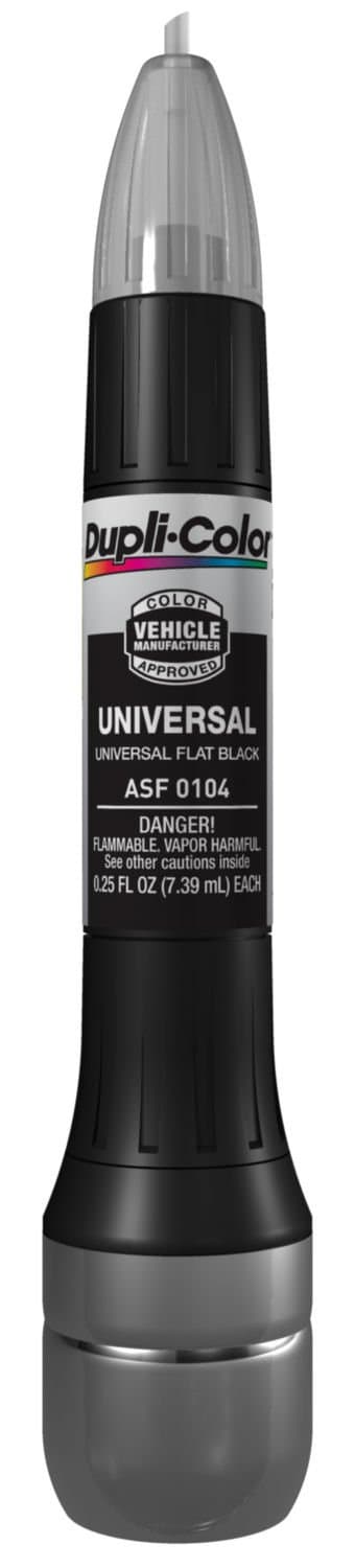 Dupli-Color ASF0104 Universal Flat Black Exact-Match Scratch Fix All-in-1 Touch-Up Paint - 0.5 oz.