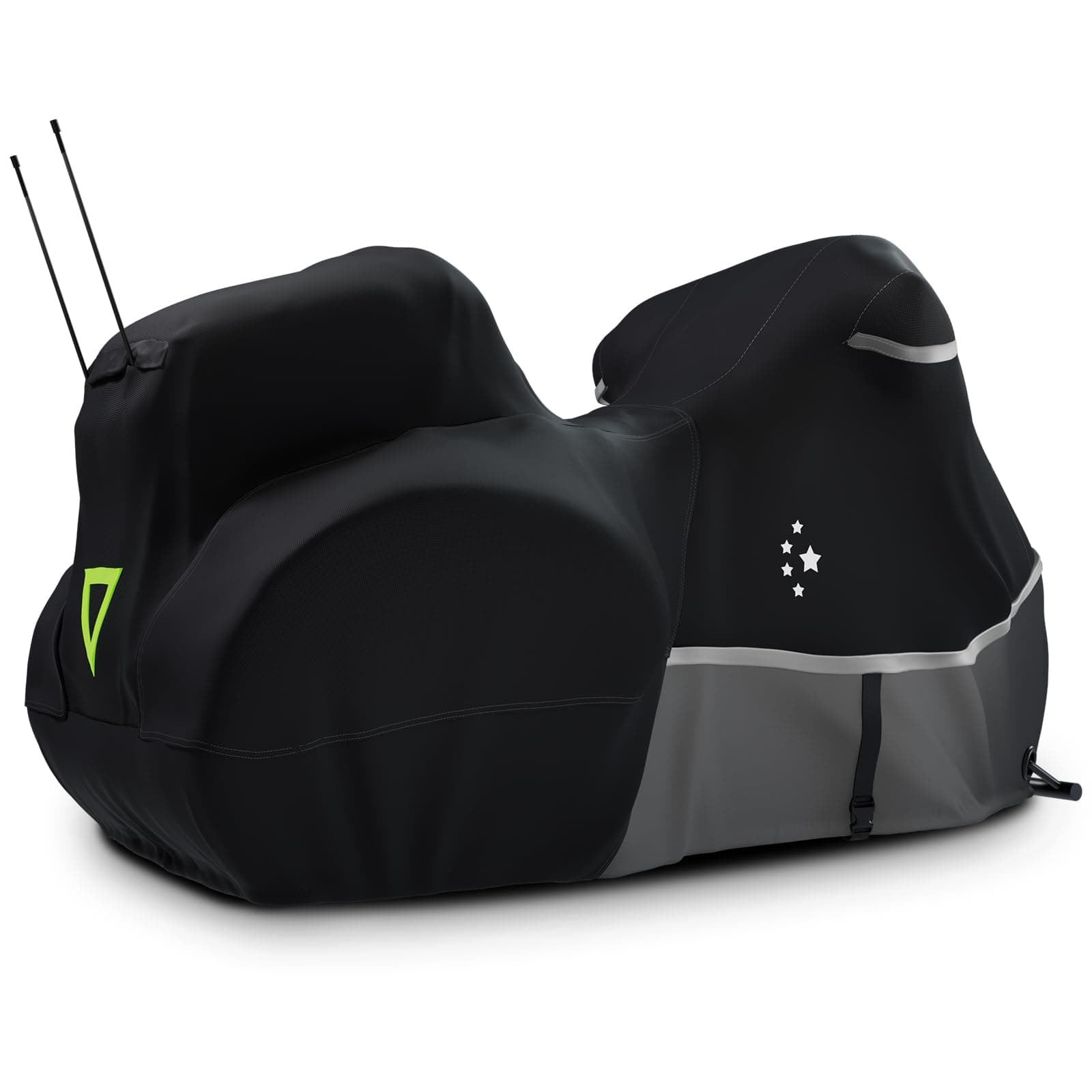 LIBZAKI Motorcycle Cover with Side+Top Box Gray