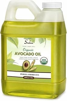 4 LBS/64 FL.OZ Certified Organic Unrefined Extra Virgin Raw Avocado Oil