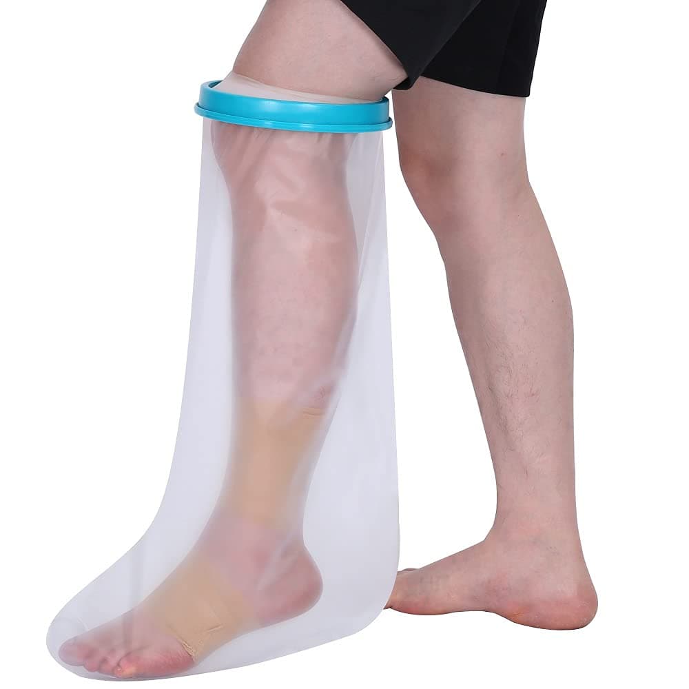 100% Waterproof Cast Cover for Shower Leg Adult, Reusable Cast Protector Bag for Foot, Leg Cover for Showering After Surgery, Watertight Seal to Keep Bandage Dry