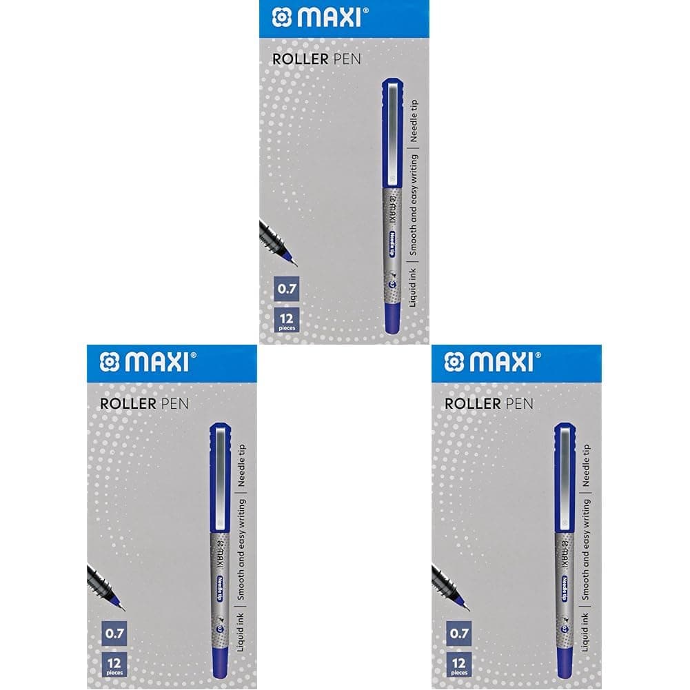 MAXI ROLLER PEN 0.7MM NEEDLE TIP BOX OF 12PC VIOLET