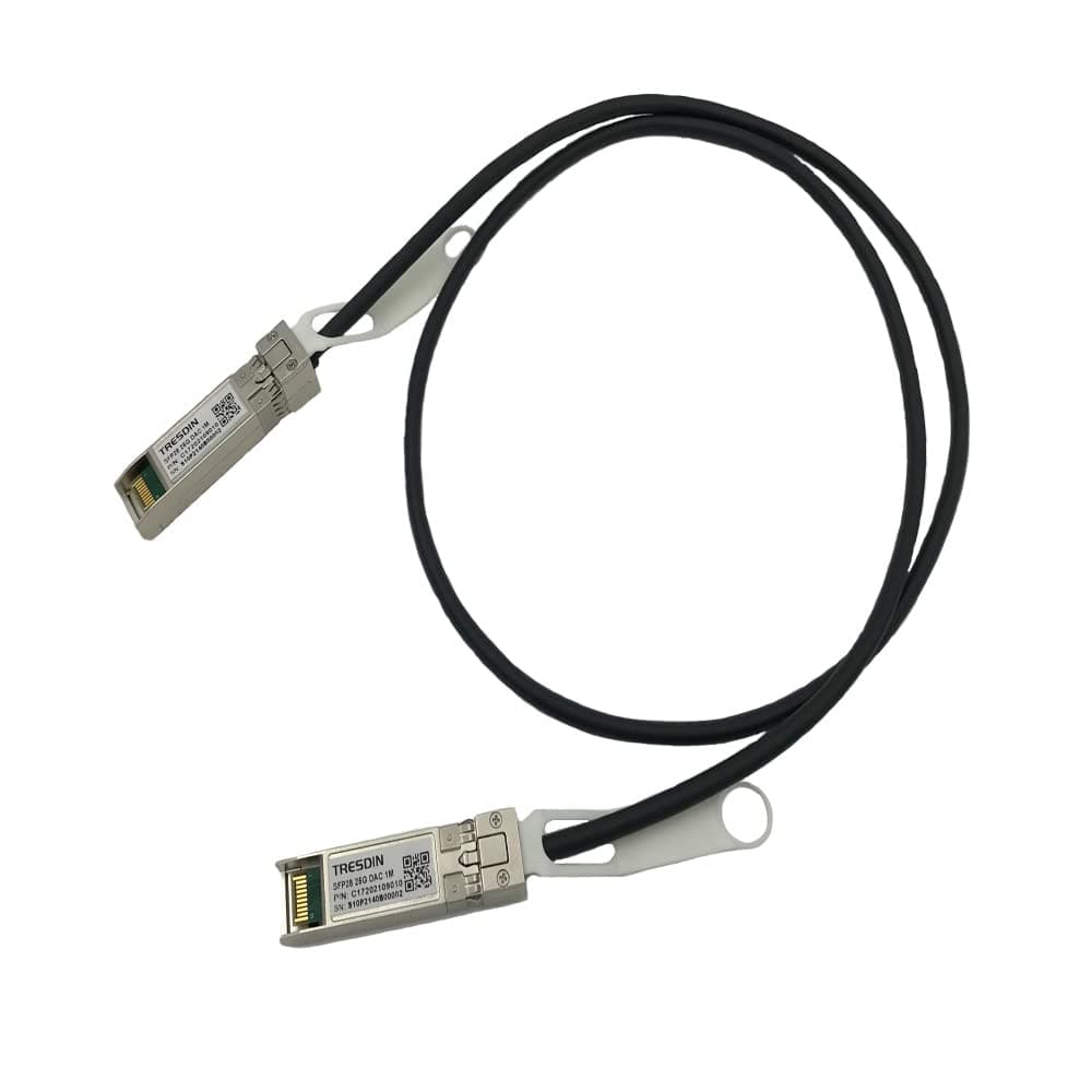 25G SFP28 DAC silver-coated copper wirePassive Direct Attach Copper Twinax Cable Open Switch Devices, 1-Meter(3.3ft)