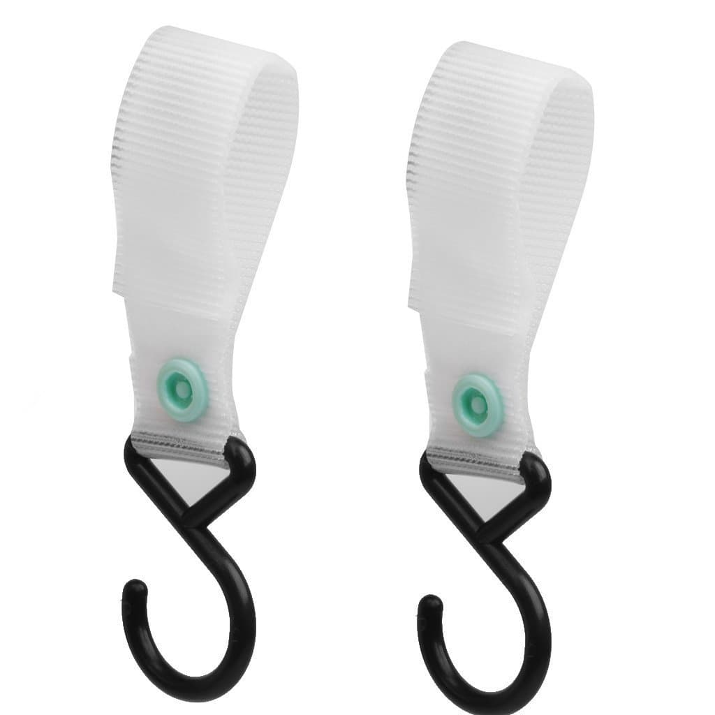 Bener 2Pcs Buggy Hanging Bag Clips Pram Pushchair Stroller Hooks -Random Color