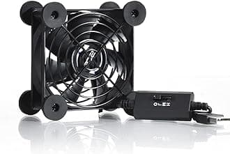 Quiet 80mm USB Fan, 5V USB Portable Cooling Fan for Flat Panel Xbox DVR Playstation Router TV Receiver Computer Cabinet Cooler
