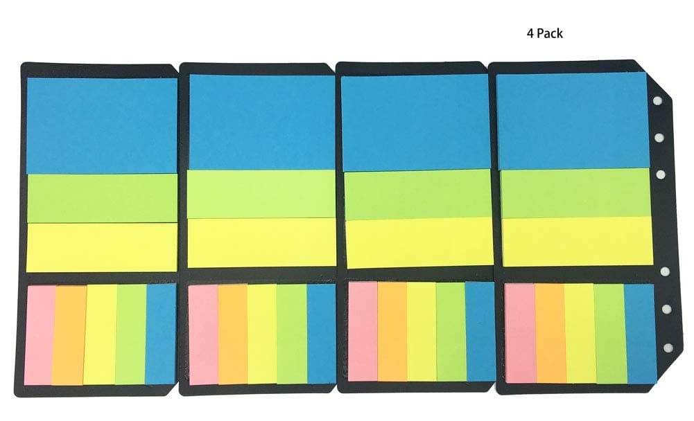 Yowanted 4 Sets Colourful Bookmark Colored Index Tabs Flags Sticky Notes for Page Markers 960 Pieces