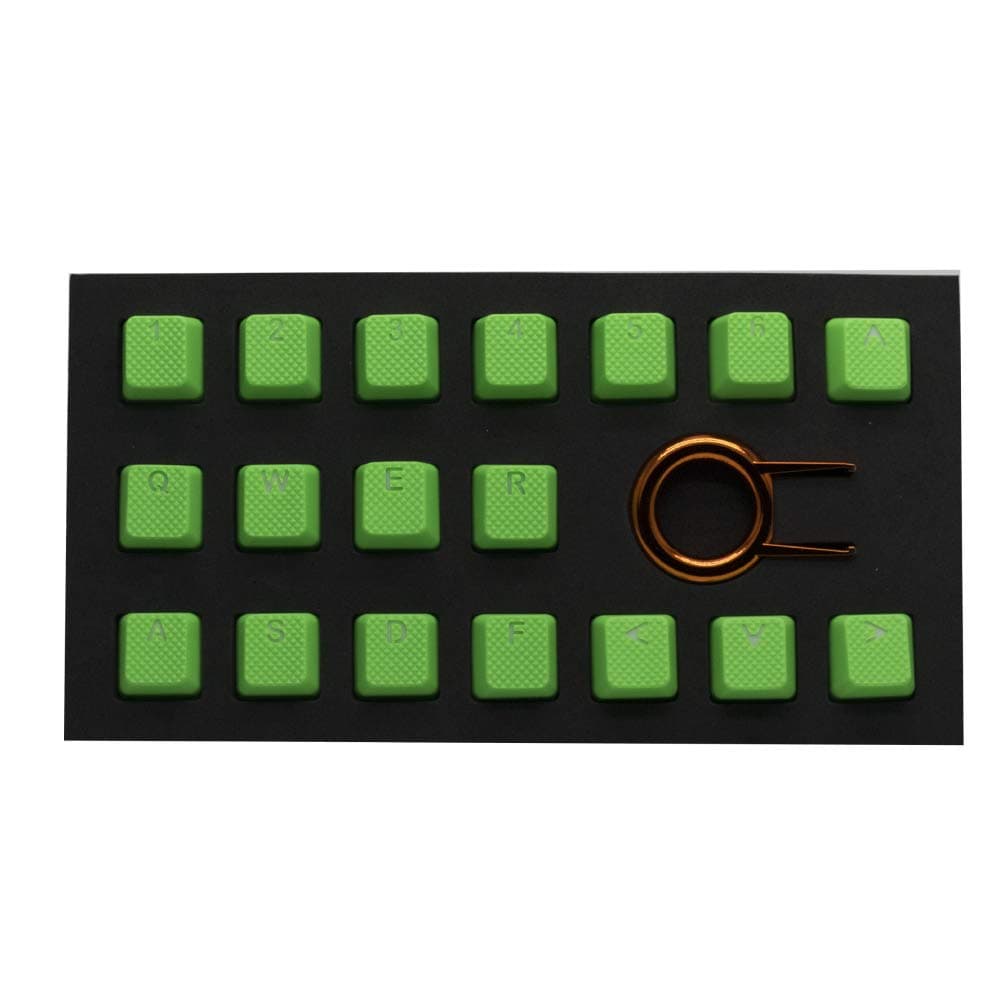 Rubber Keycap Set (18) - Neon Green