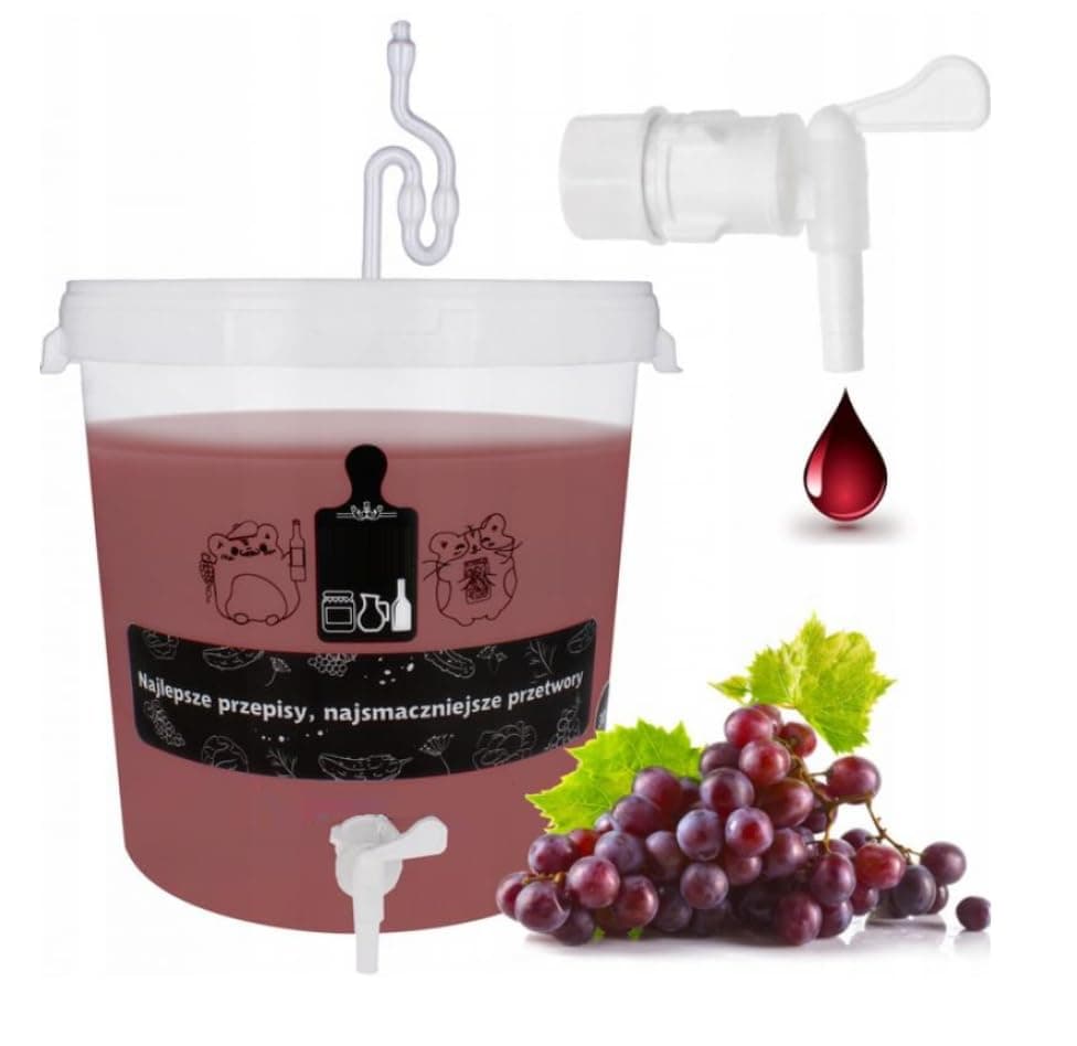 Beste Angebote Fermentation Container 30L + Lid + Fermentation Tube + Tap - Fermentation Bucket - Wine Fermentation Barrel