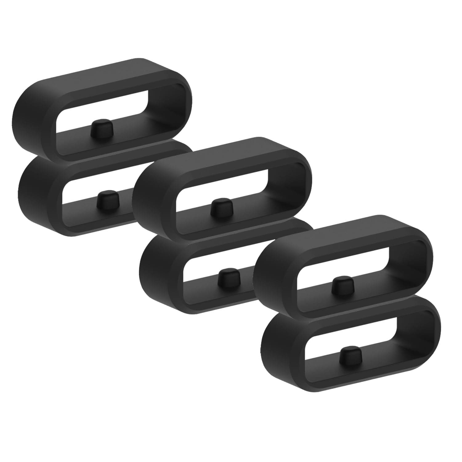 RuenTech 6-Pack Band keeper Compatible with Disney Magic Band/Magic Band 2.0/Magic Band+, Silicone Fastener Rings Security Loop/Holder/Retainer for Disney Magic Band For Kids (Black-6pcs)