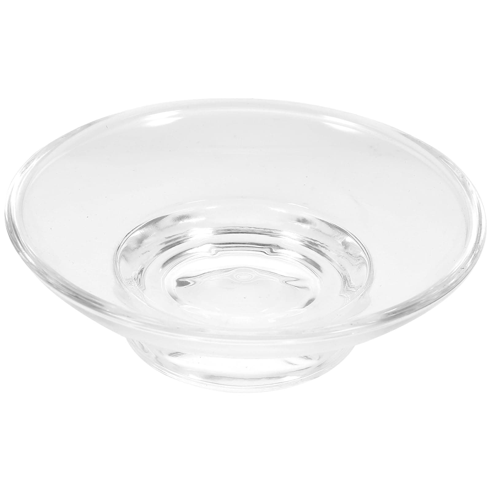 TOPBATHY Transparent Round Soap Box with Anti-Slip Base Bathroom Soap Dish Container for Shower Home Outdoor Travel Storage Holder