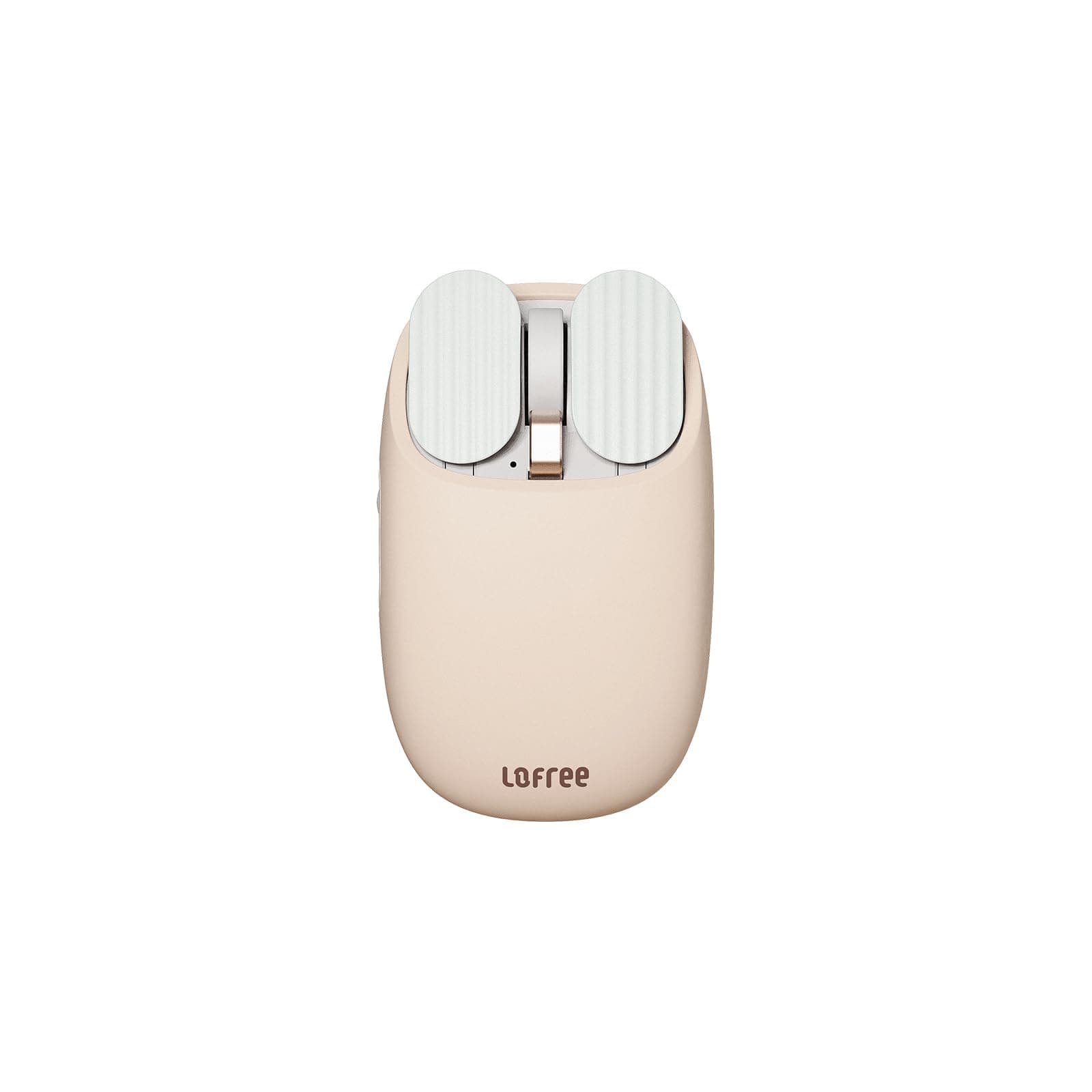 Wavy Chips Dual-Mode Wireless Mouse with 5 Adjustable DPI Levels Compatible with Windows, MacOS, iOS, Android (Milk Tea)