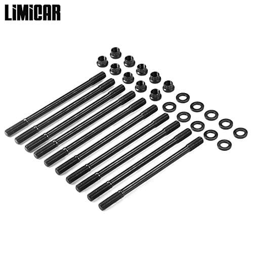LIMICAR Head Studs Kit 208-4303 Compatible with Acura Integra 1.8L B18C1 GSR B18C5 Type-R Series DOHC VTEC Engines B20VTEC LSVTEC