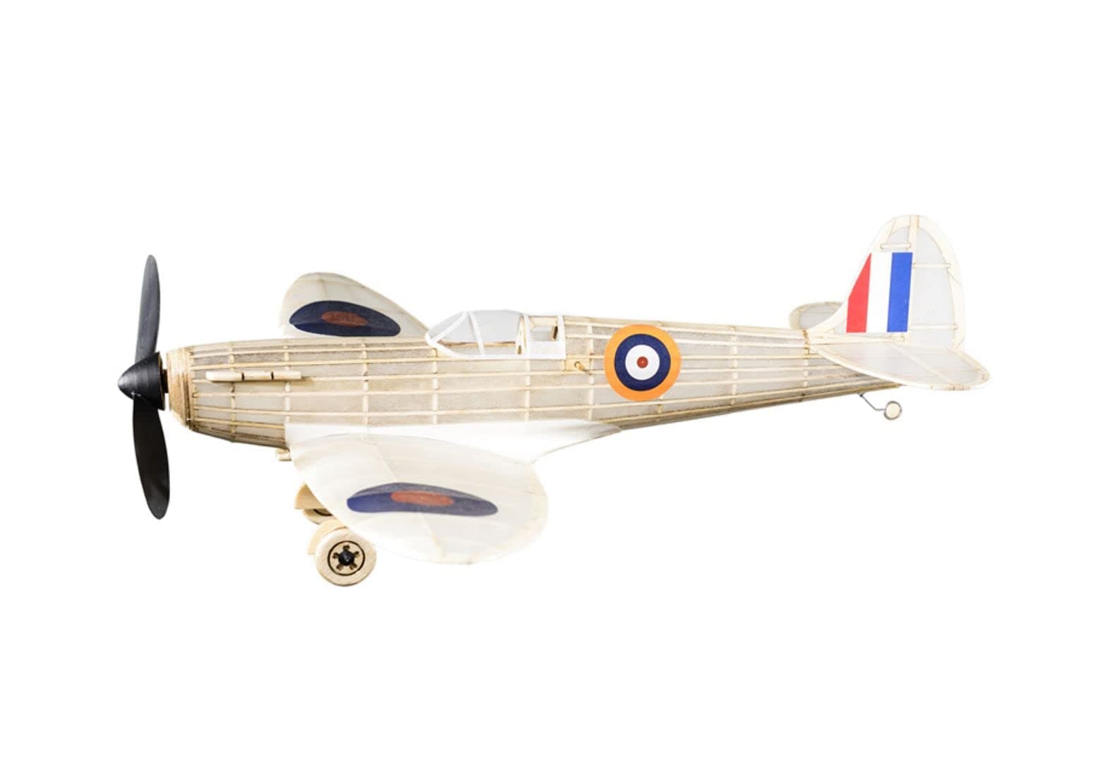 Spitfire Complete Vintage Model Rubber-Powered balsa Wood Aircraft kit That Really Flies!