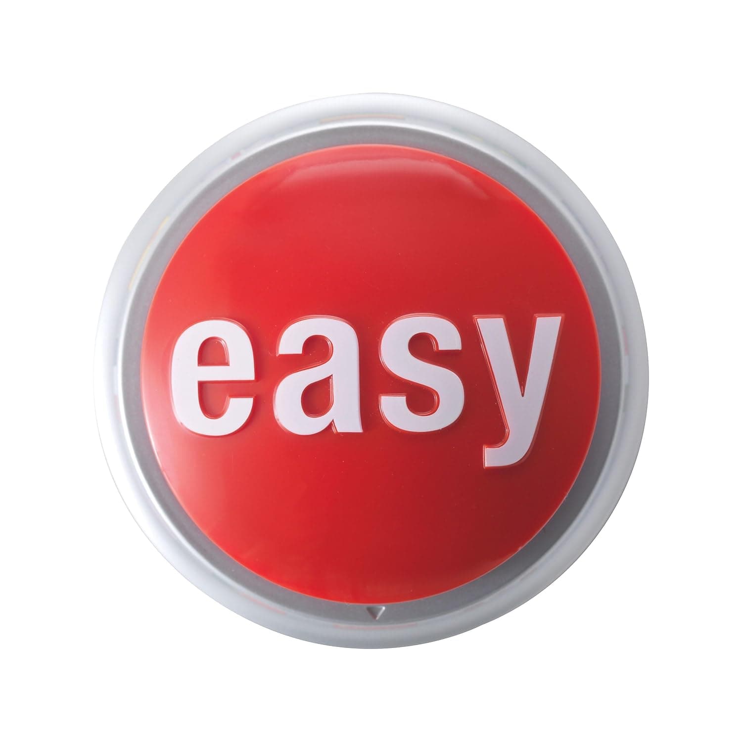 STAPLES Global Talking Easy Button - Red, 1 Count (Pack of 1), Battery Powered, Includes 2 AAA Batteries