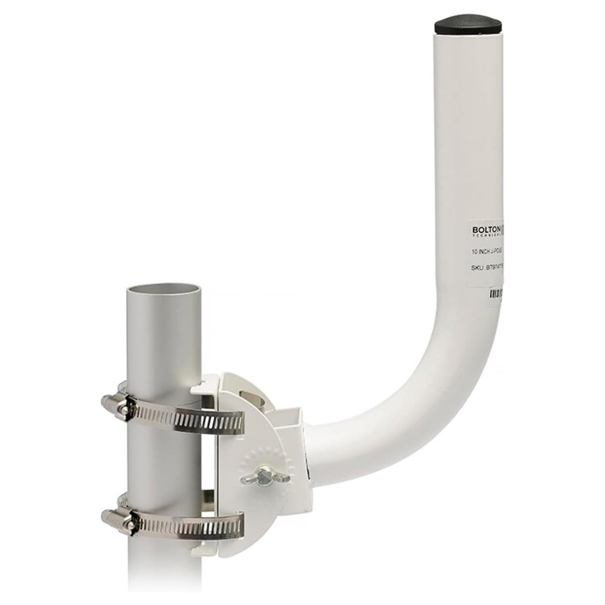 Bolton Technical 10” Inch J Pole Mount Accessory for Outside Antenna(Signal Booster Antenna, Yagi Antenna, Antenna Expansion kit, Dish, TV Antenna, Camera Pole, Weather Proof)