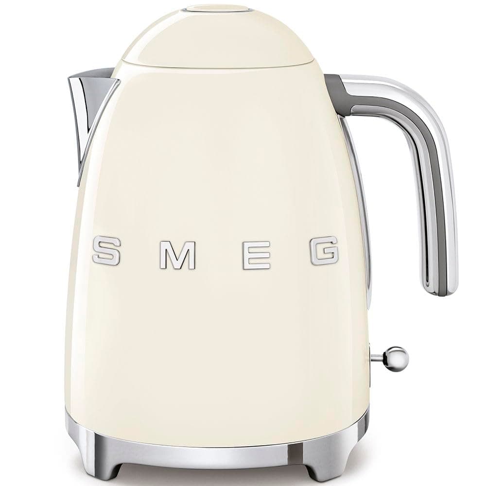 50's Retro Style 7 Cup Electric Water Kettle with Automatic Shutoff, Removable Base, and Water Indicator, KLF03CRUS, Cream